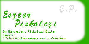 eszter piskolczi business card